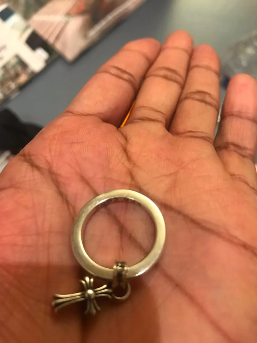 Chrome hearts, dagger cross hanging ring